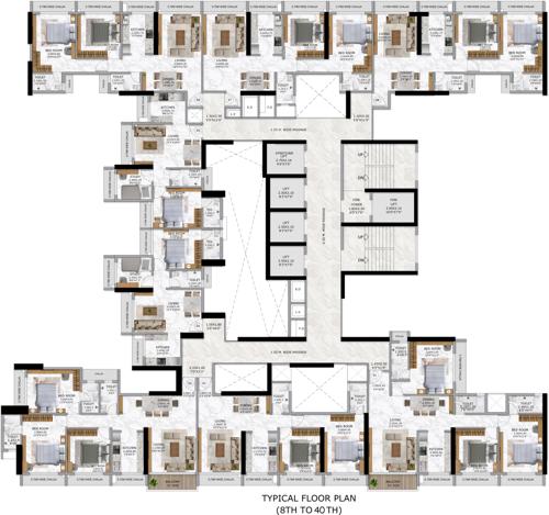  bhoomi-serenity Bhoomi Serenity Phase 1 Cluster Plan for Typical Floor
