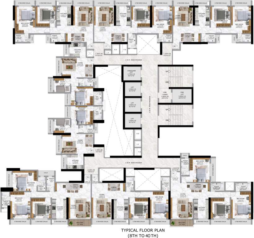  bhoomi serenity Bhoomi Serenity Phase 1 Cluster Plan for Typical Floor