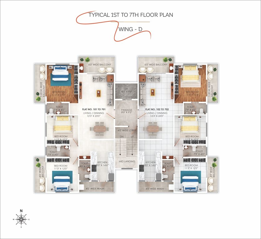  meher ganga Wing A Cluster Plan