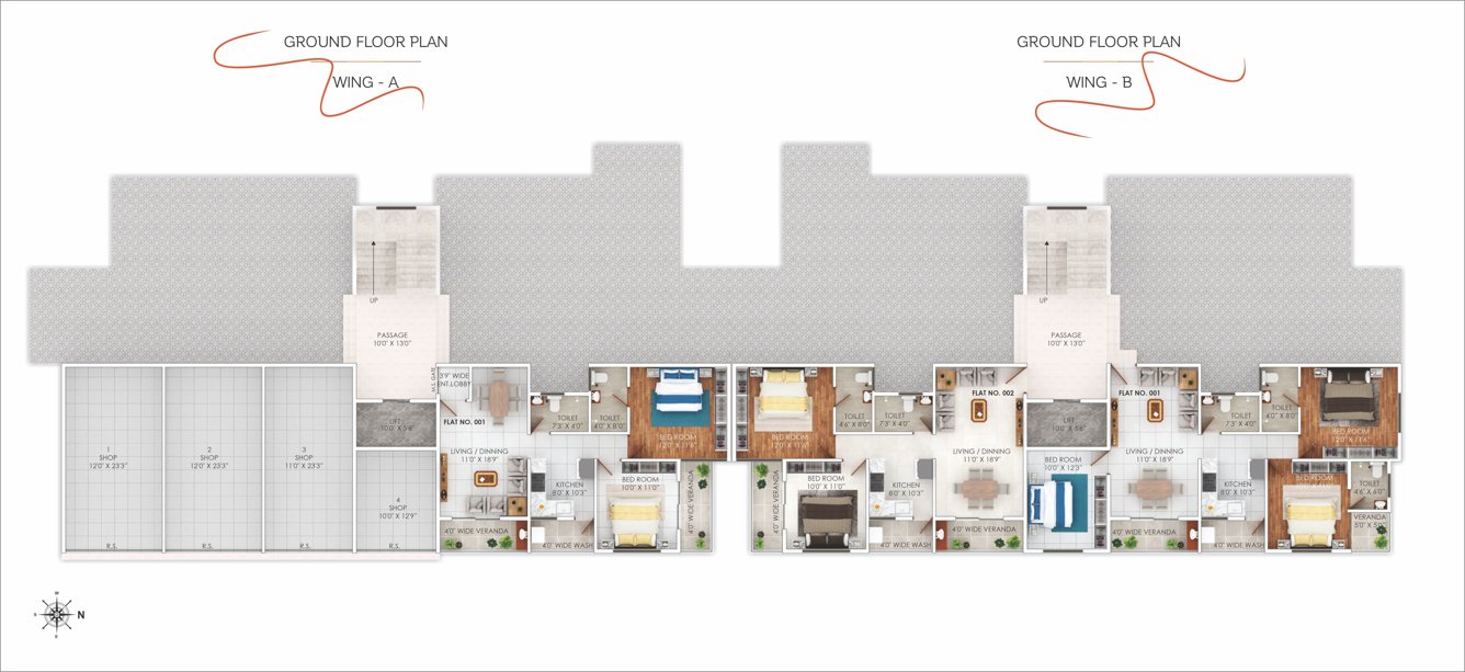  meher ganga Wing A Cluster Plan