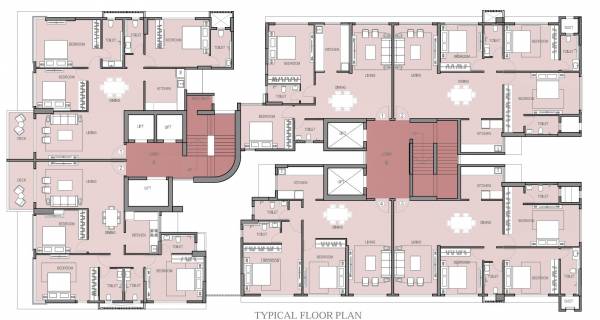  maimoona-residency Maimoona Residency Wing A + B Typical Cluster Plan