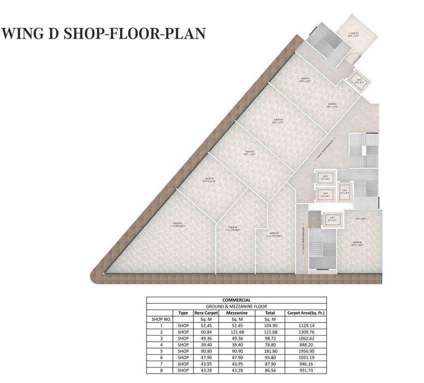  casa grande building c wing c1 Casa Grande Building C Wing C1 Cluster Plan