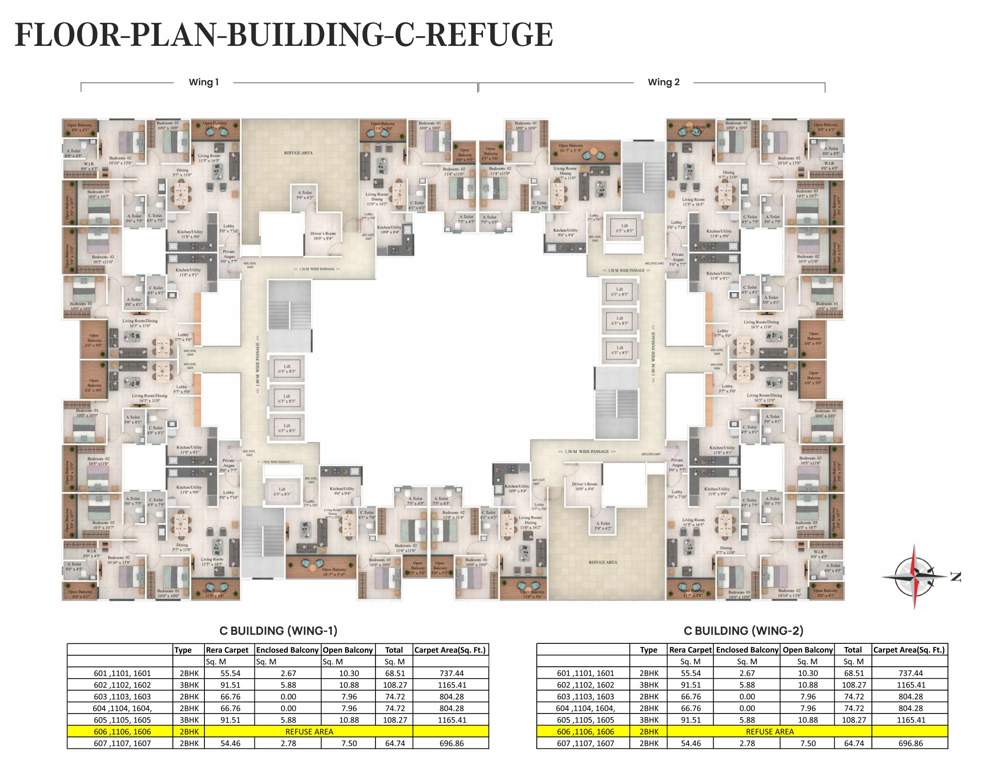  casa grande building c wing c1 Casa Grande Building C Wing C1 Cluster Plan