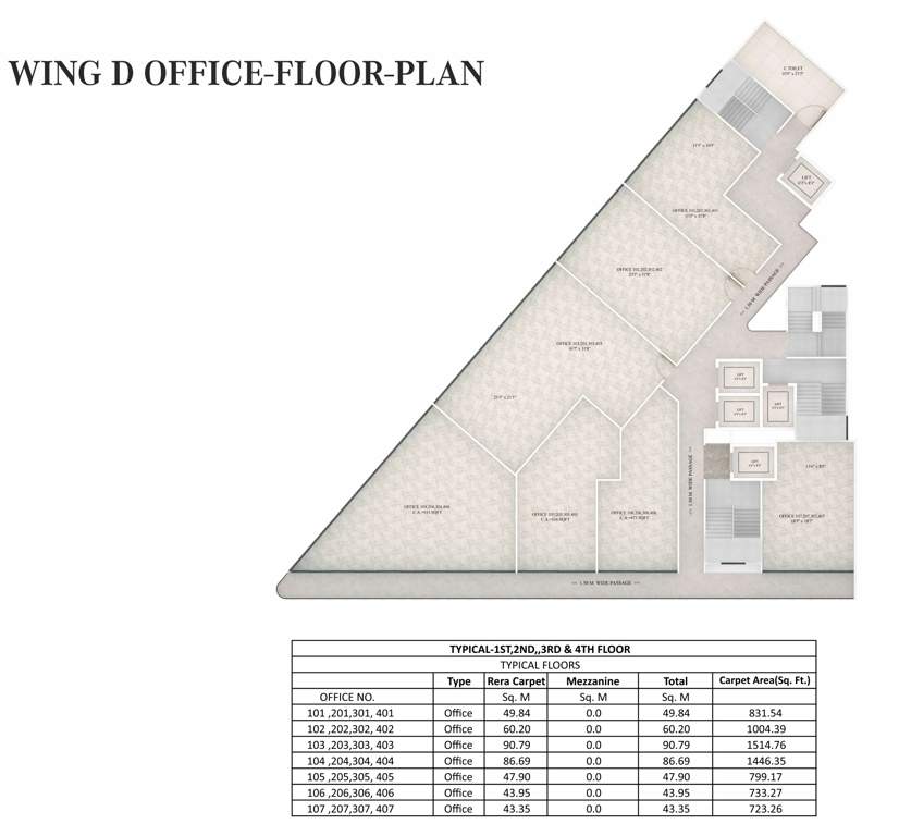  casa grande building c wing c1 Casa Grande Building C Wing C1 Cluster Plan