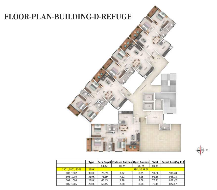  casa grande building c wing c1 Casa Grande Building C Wing C1 Cluster Plan