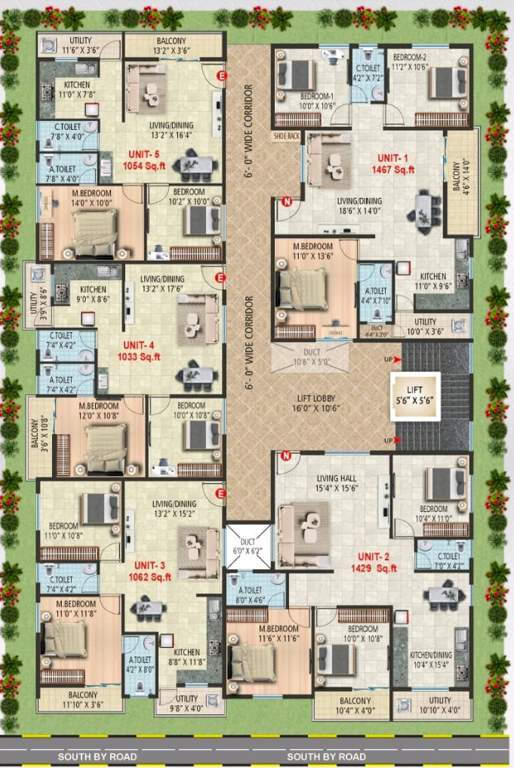  park avenue residency Park Avenue Residency Cluster Plan For Typical Floor Plan