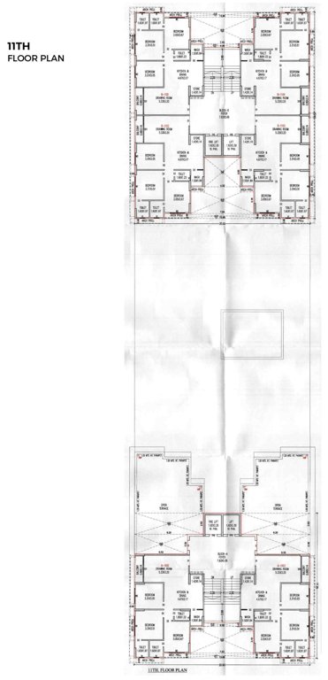  meraki 86 A, B 11th Floor Cluster Plan