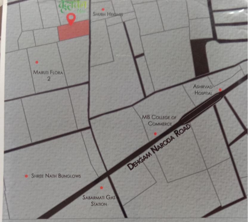  vrundavan villa Location Plan