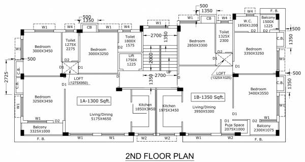  bakul-binayak-3 Bakul Binayak 3 Cluster Plan for 2nd Floor