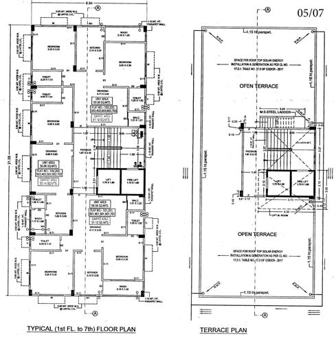  b-m-heights B M Heights Cluster Plan from 1st to 7th Floor And Terrace 