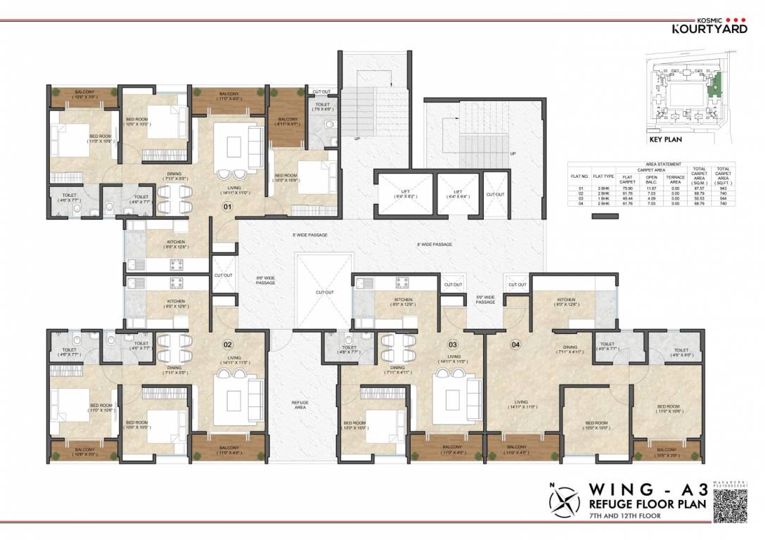  kosmic kourtyard phase 2 3 Cluster Plan