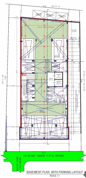  kushal-apartment A Basement Cluster Plan