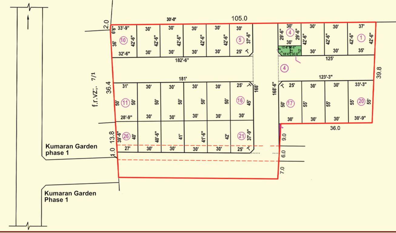  kumaran garden phase 2 Layout Plan