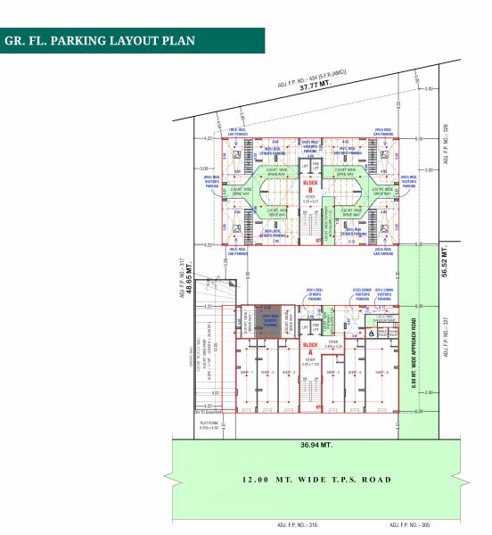  shantam Block A & B Stilt Floor Cluster Plan
