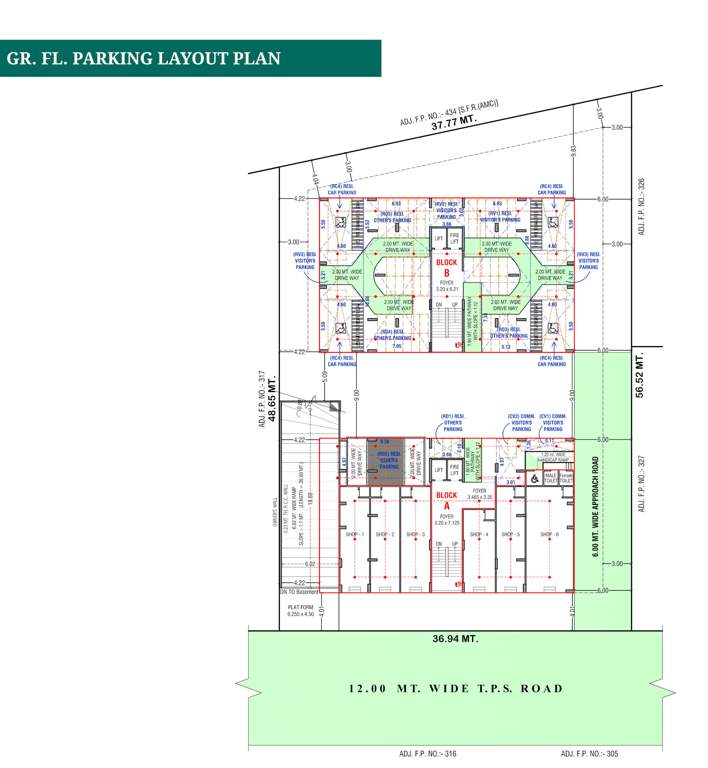  shantam Block A & B Stilt Floor Cluster Plan