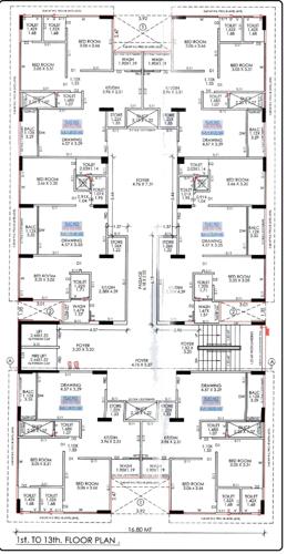  al-hamd-42 Al Hamd 42 Cluster Plan from 1st to 13th Floor