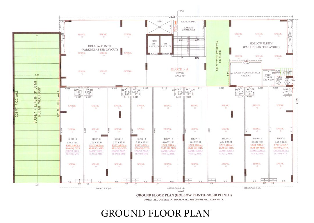  panchratna Panchratna Ground Floor Cluster Plan