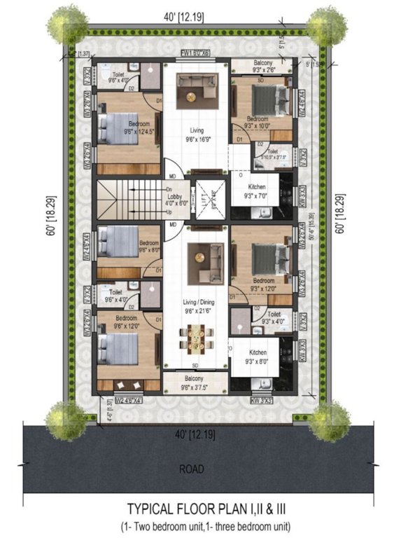 aksharam Aksharam Cluster Plan from 1st to 3rd Floor