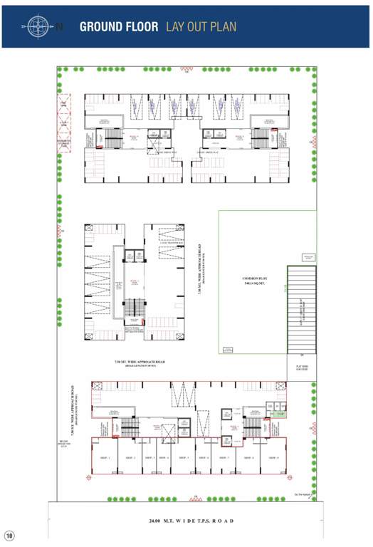  sky Block A To E Cluster Plan for ground Floor