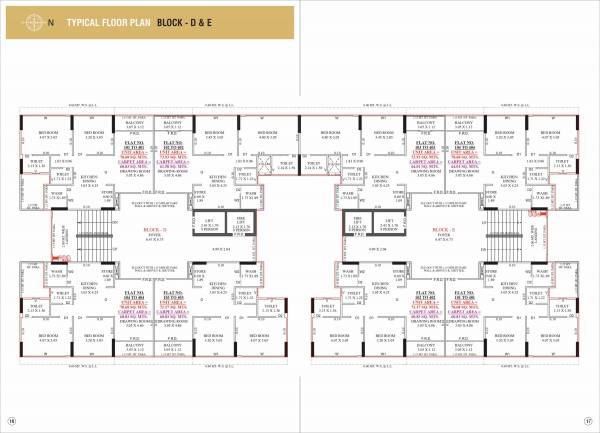  sky Block D And E Cluster Plan for ground Floor