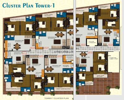  greno-residency Tower A Cluster Plan from 1st to 5th Floor