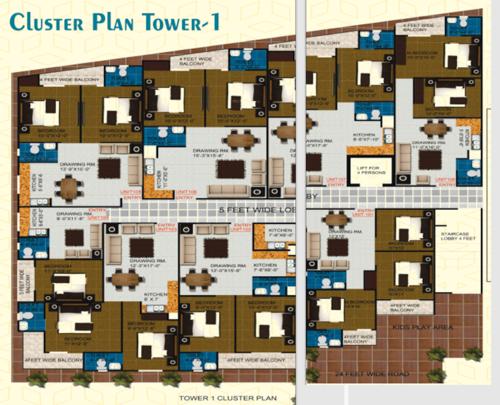 Tower A Cluster Plan from 1st to 5th Floor greno-residency Tower A Cluster Plan from 1st to 5th Floor