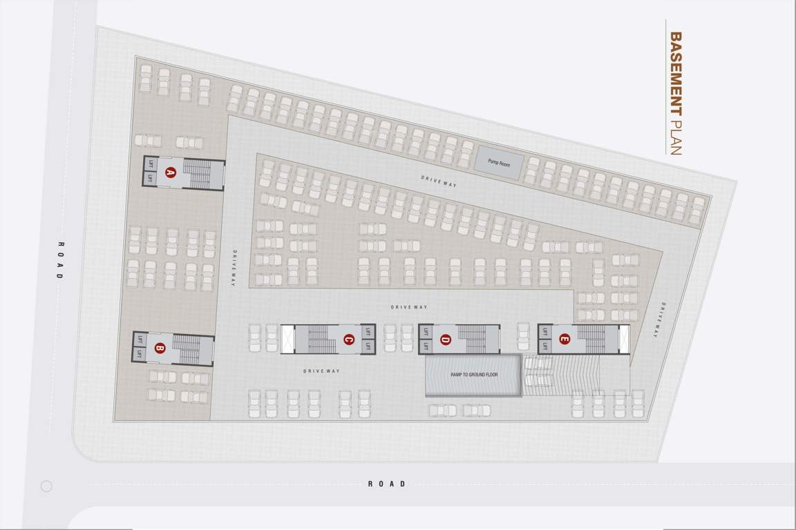  mahalaxmi sanskrutam Block A, Block B, Block C, Block D, Block E Basement Cluster Plan