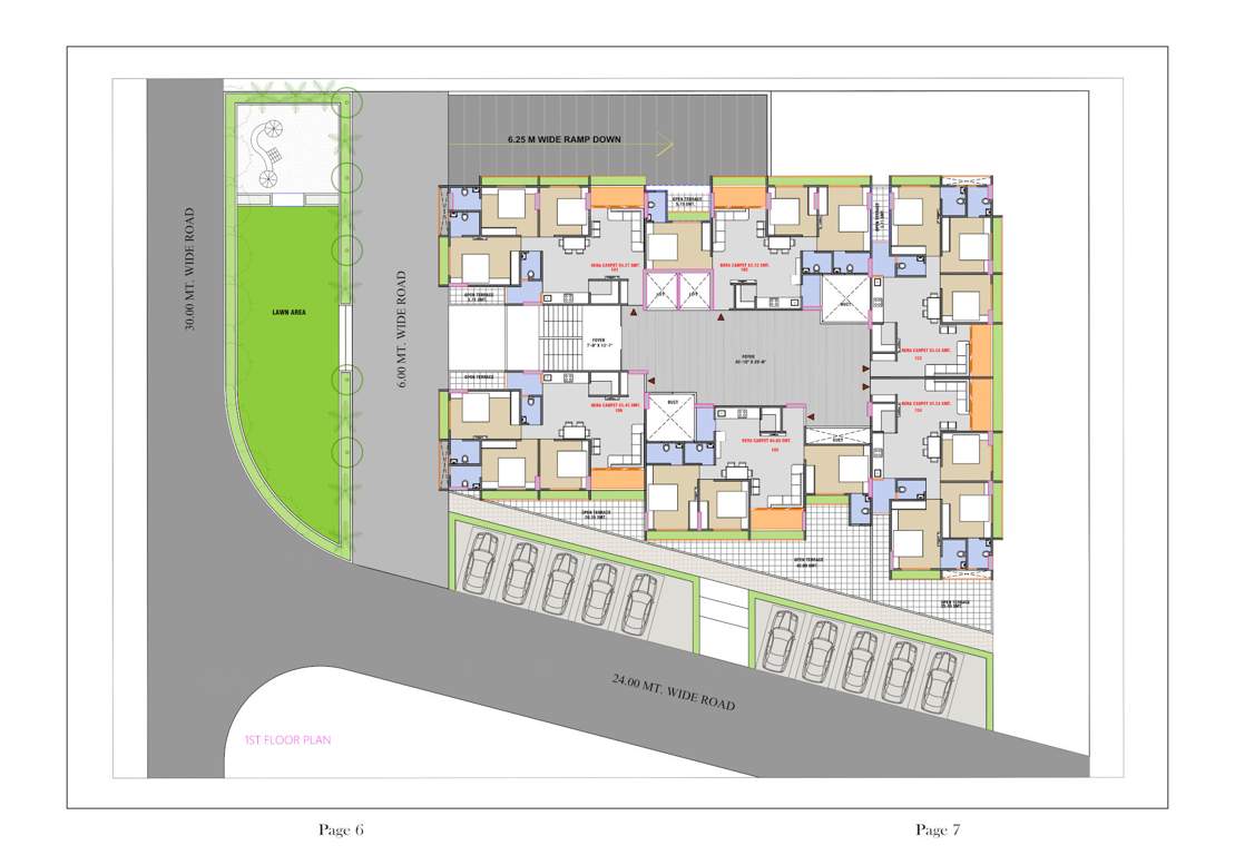  rudra heights Rudra Heights Cluster Plan for 1st Floor