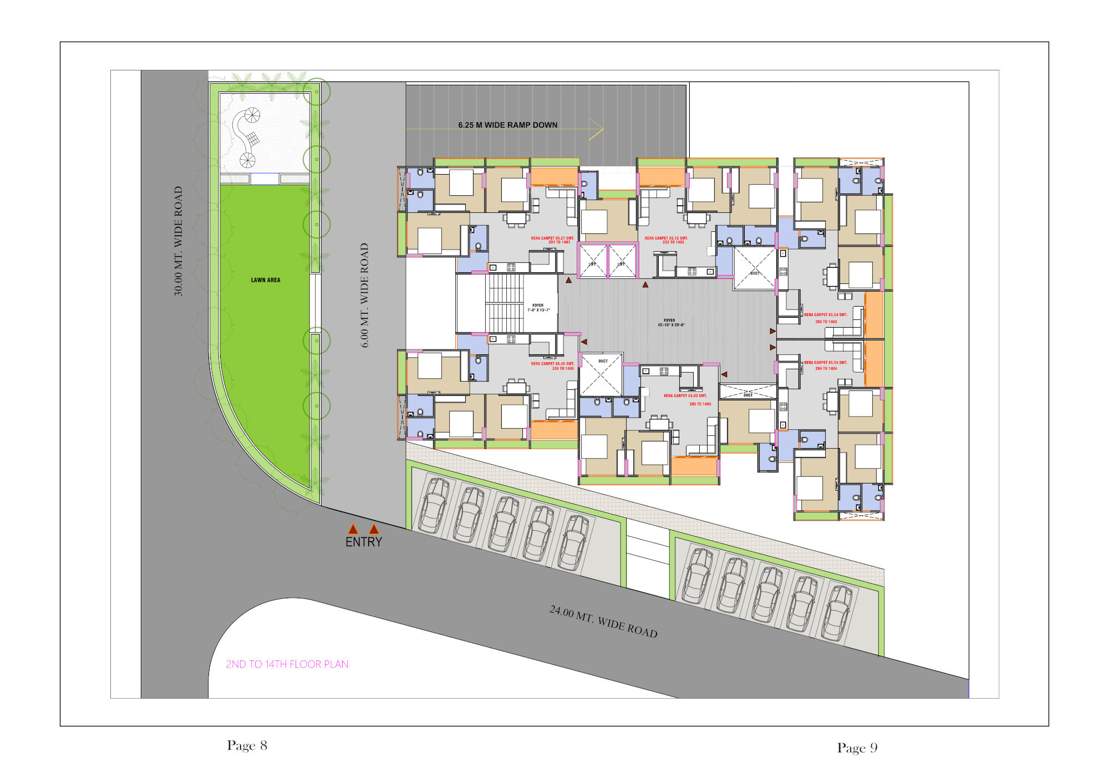  rudra heights Rudra Heights Cluster Plan from 2nd to 14th Floor