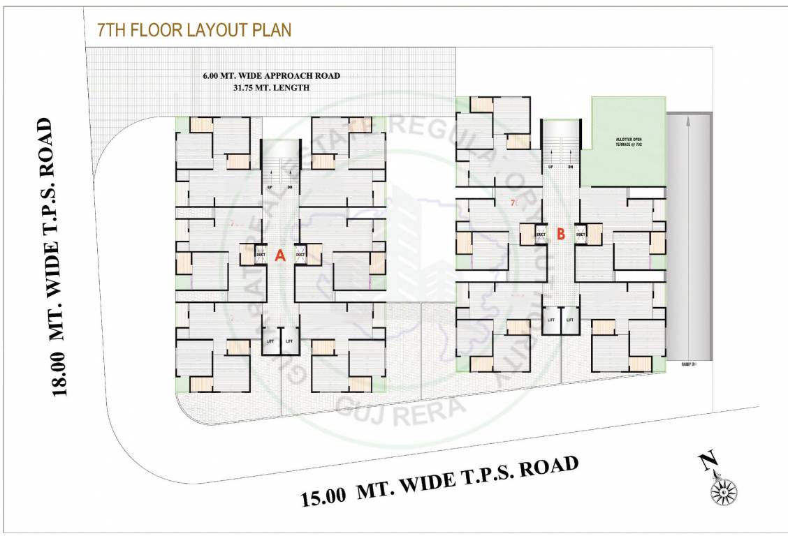  silicon valley A, B Cluster Plan For 7th Floor