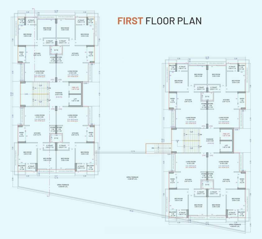 shivant antara Block A & B Cluster Plan for 1st Floor