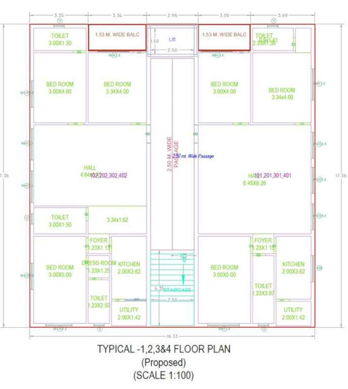  navya jewel b Navya Jewel B Cluster Plan from 1st to 4th Floor