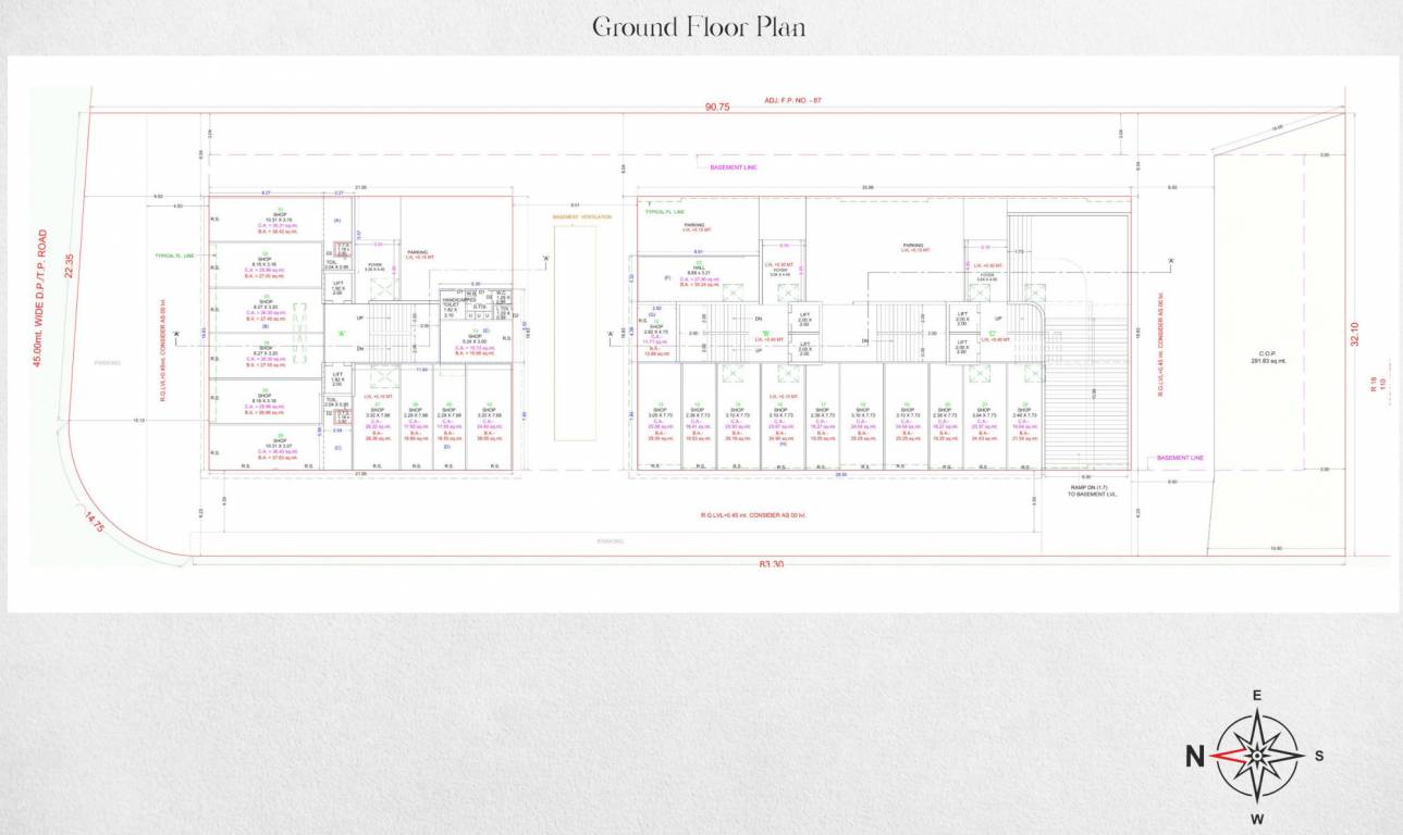 sampriti homes Block A,B & C Ground Floor Cluster Plan