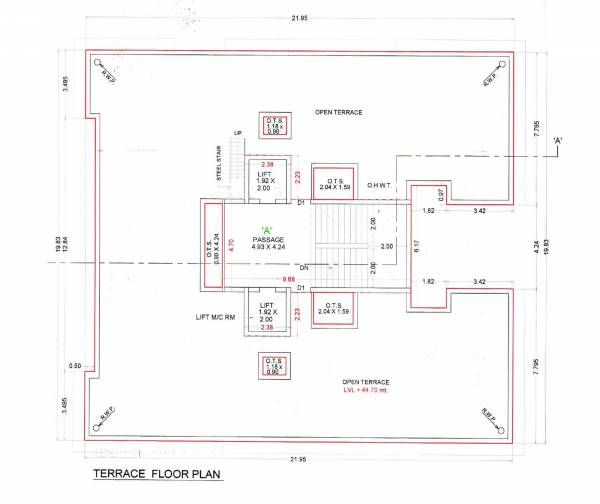 sampriti-homes Block A,B & C Terrace Floor Cluster Plan