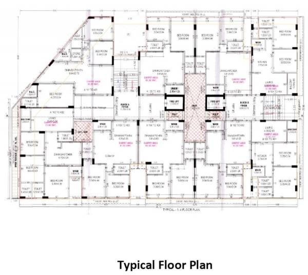  anantham-avenune A, B Typical Cluster Plan