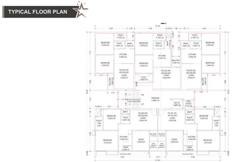 Taj Residency Cluster Plan from 1st to 6th Floor taj-residency Taj Residency Cluster Plan from 1st to 6th Floor