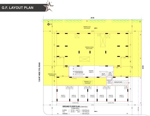 Taj Residency Ground Floor Cluster Plan taj-residency Taj Residency Ground Floor Cluster Plan