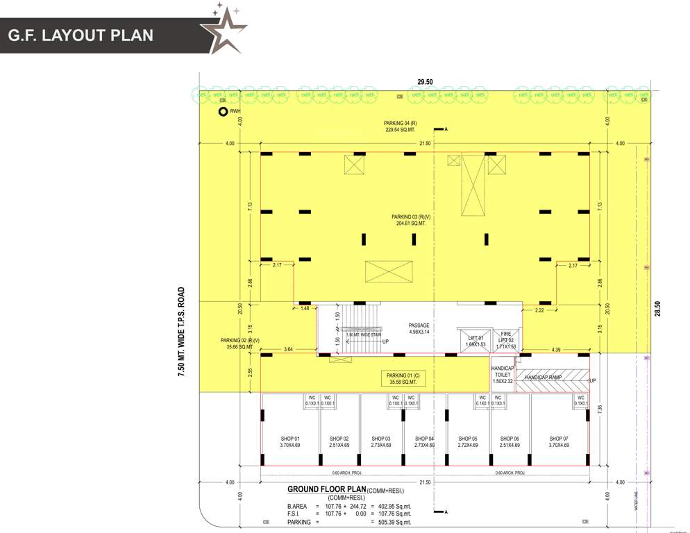 taj residency Taj Residency Ground Floor Cluster Plan