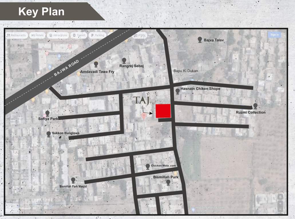  taj residency Location Plan