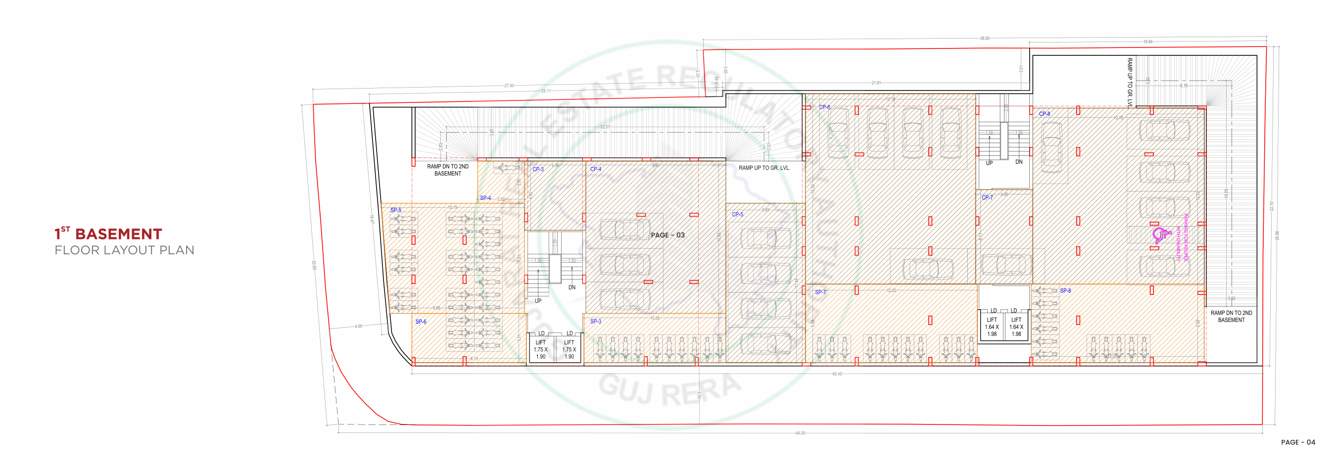 city life Block A To B Cluster Plan for Basement 1 Floor