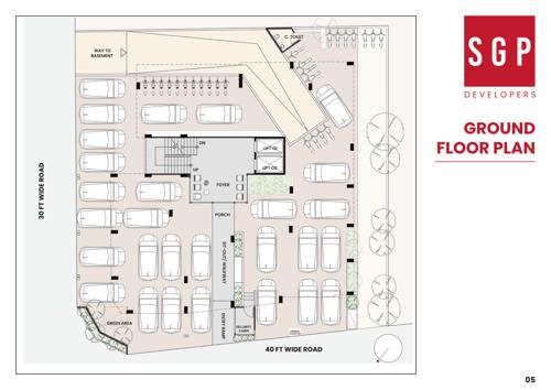  upasana-apartment Block A Cluster Plan for ground Floor