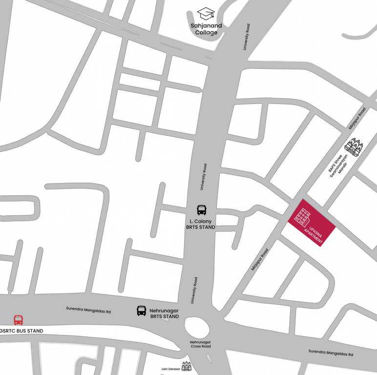  upasana apartment Location Plan