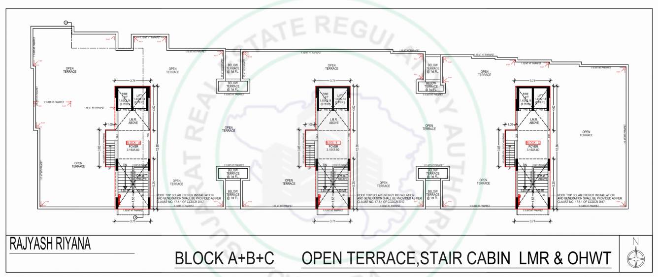  riyana A, B, C Terrace Cluster Plan