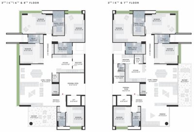  stark-torre A To D Cluster Plan From 2nd To 8th Floor
