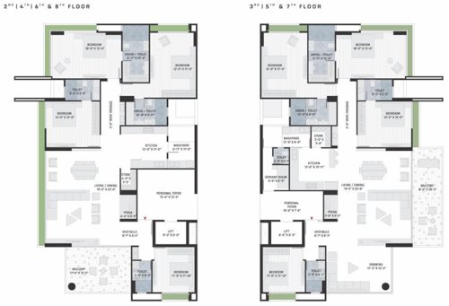  stark-torre A To D Cluster Plan From 2nd To 8th Floor
