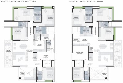  stark-torre A To D Cluster Plan From 9th To 18th Floor