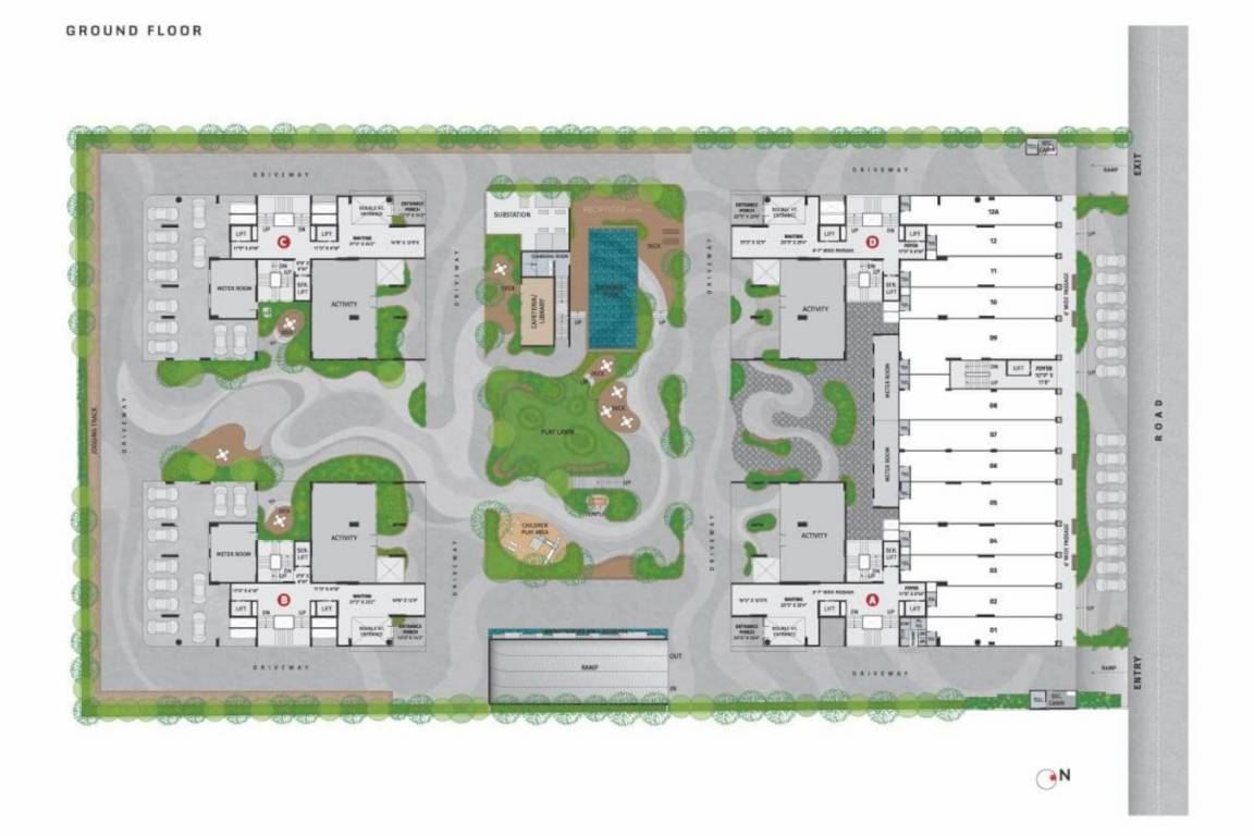  stark torre A To D Ground Cluster Plan