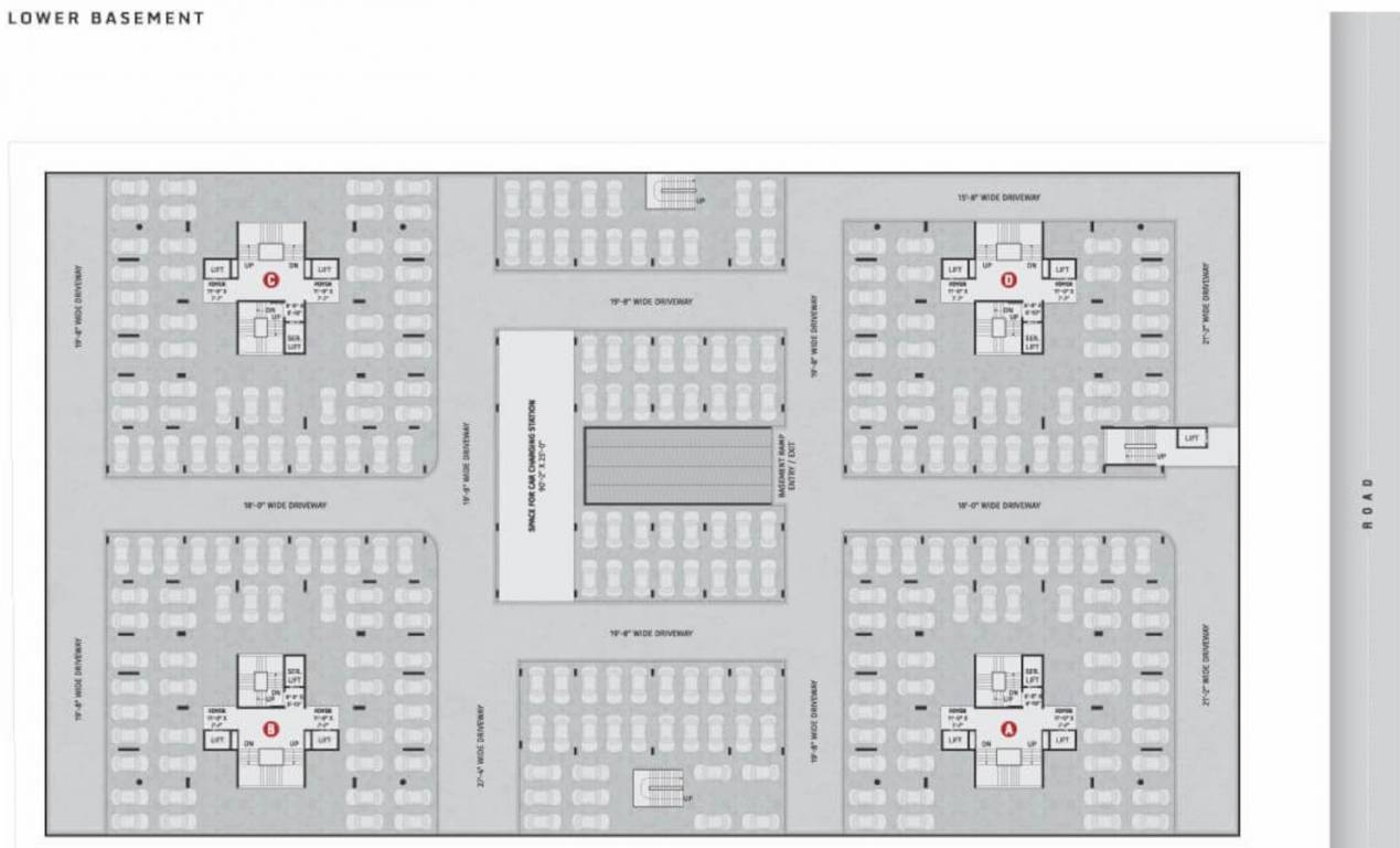 stark torre A To D Lower Basement Cluster Plan