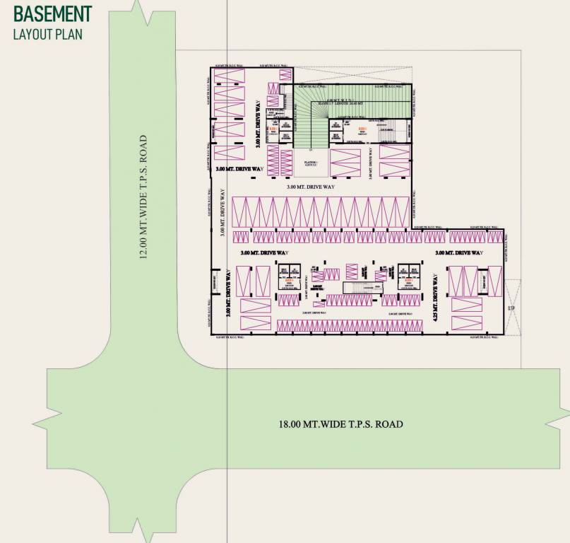  satkar green A To D Basement Cluster Plan