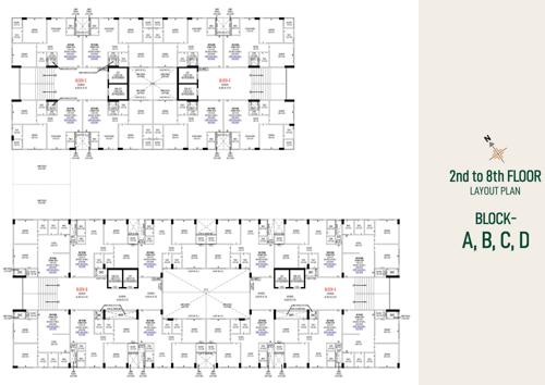  satkar-green A To D Cluster Plan From 2nd To 8th Floor